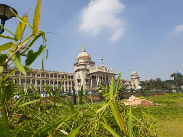 Bangalore Karnataka India Ene 2021 Primer Plano Hermosa Vidhana Soudha — Foto de Stock