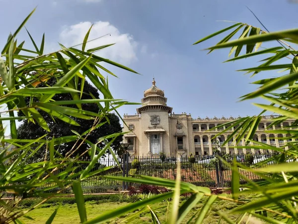 Bangalore Karnataka India Jan 2021 Closeup Beautiful Vidhana Soudha Gelegen — Stockfoto