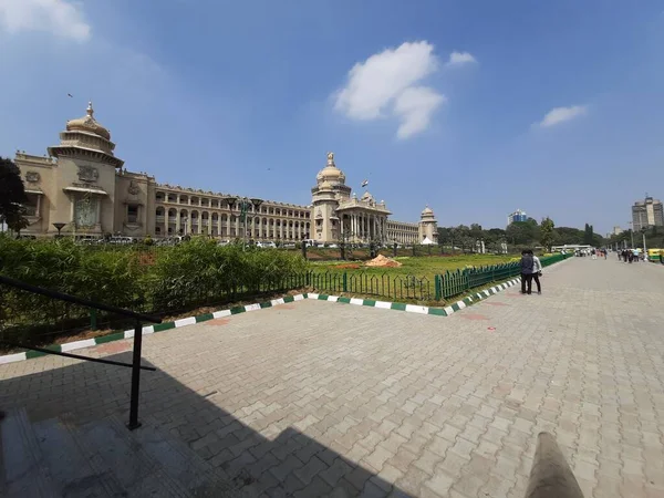 Bangalore Karnataka India Jan 2021 Closeup Beautiful Vidhana Soudha Місце — стокове фото