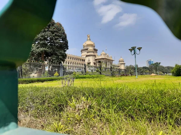 Bangalore Karnataka Indien Januar 2021 Nahaufnahme Der Schönen Vidhana Soudha — Stockfoto