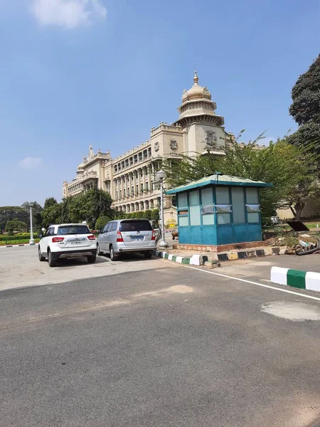 Bangalore Karnataka India Jan 2021 Closeup Beautiful Vidhana Soudha Located — Stock Photo, Image