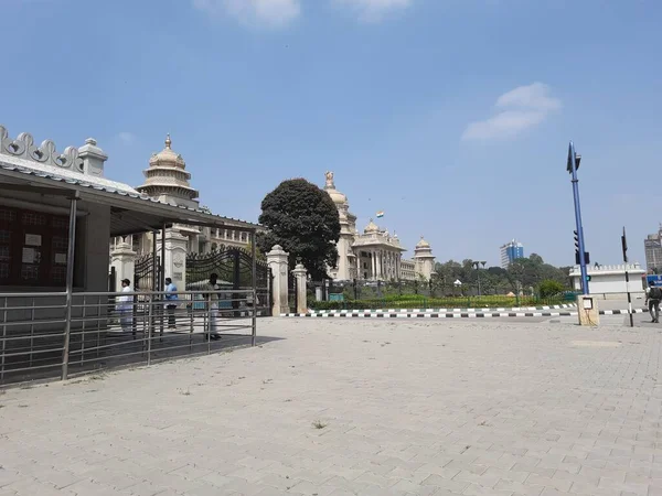 Bangalore Karnataka India Ene 2021 Primer Plano Hermosa Vidhana Soudha — Foto de Stock