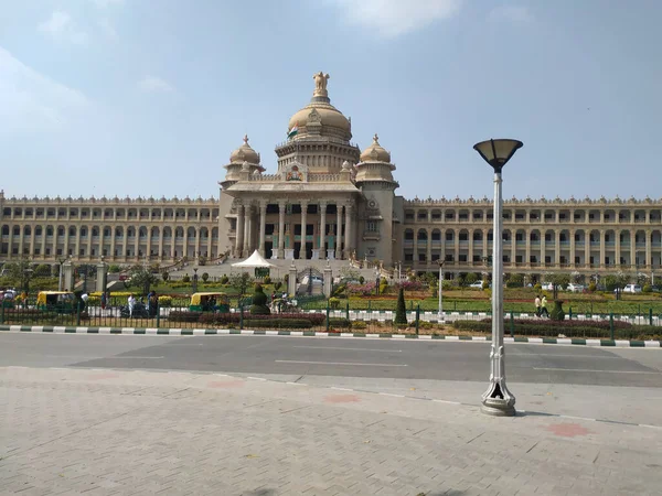 Bangalore Karnataka Indien Januar 2021 Nahaufnahme Der Schönen Vidhana Soudha — Stockfoto