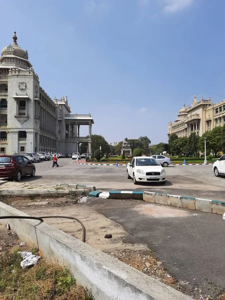 Bangalore Karnataka Indien Jan 2021 Schöne Vikasa Soudha Und Suvarna — Stockfoto