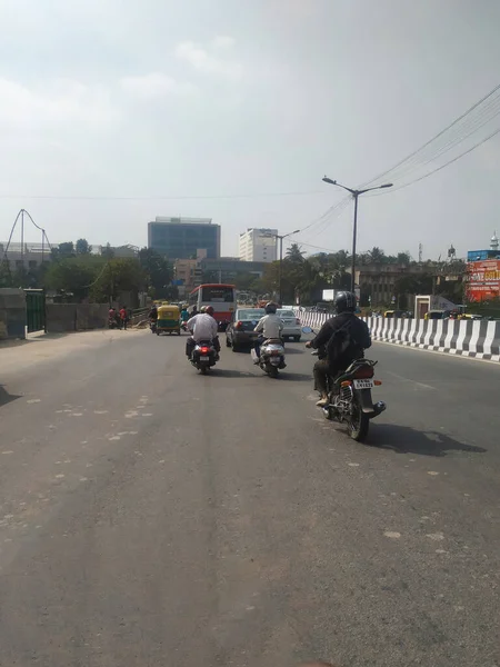 Bangalore Karnataka Indien Januar 2021 Nahaufnahme Des Achtspurigen Korridorprojekts Okalipuram — Stockfoto