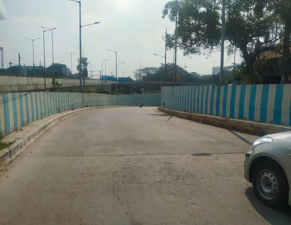 Bangalore Karnataka Índia Jan 2021 Encerramento Projeto Corredor Vias Okalipuram — Fotografia de Stock