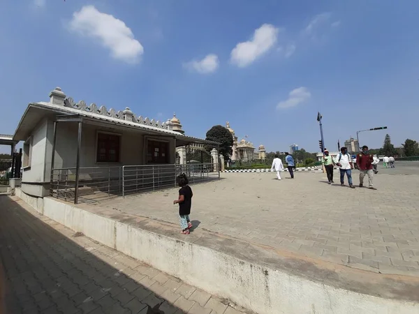 Bangalore Karnataka Indie Stycznia 2021 Zbliżenie Pięknego Stacja Ambedkar Vidhana — Zdjęcie stockowe