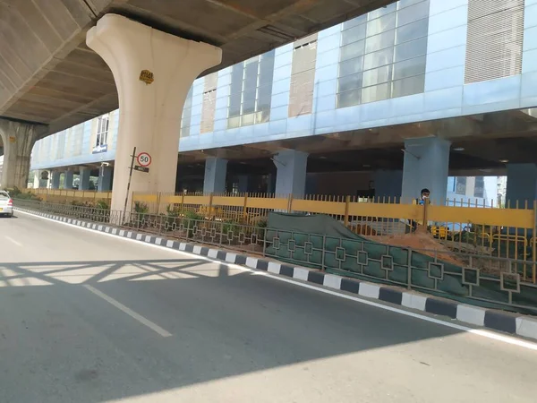 Bangalore Karnataka India Dec 2020 Close Van Green Line Metrostation — Stockfoto