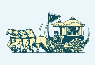 Hint destanı Mahabharata 'nın Lord Krishna' sının çizimi veya çizimi vishwaroopa 'yı gösteriyor ve Kurukshetra Savaşı' nın düzenlenebilir bir taslağında Gita 'ya anlatıyor.