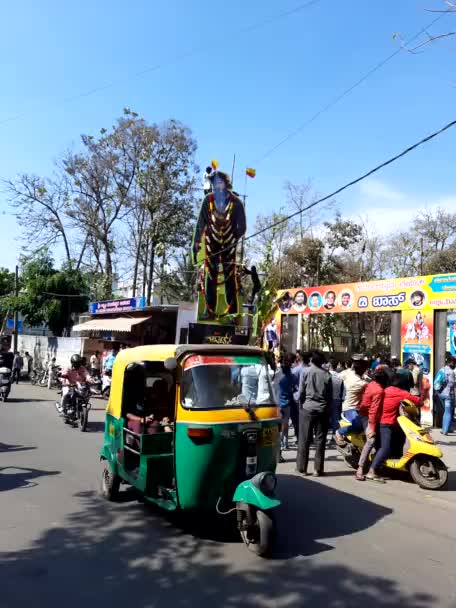 Bangalore Karnataka Hindistan Mar 2021 Kannada Aktörü Challenging Star Darshan — Stok video