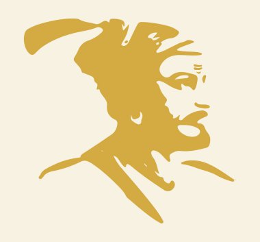 Chhatrapati Shivaji Maharaj Hint hükümdarı ve Bhonsle Maratha klanının ana hatları, silüet düzenlenebilir illüstrasyon üyesi.