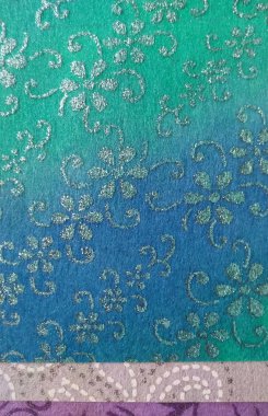 Renkli soyut geometrik tekrarlayan kumaş deseni ve deseni yakın plan