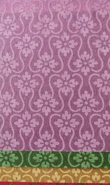 Renkli soyut geometrik tekrarlayan kumaş deseni ve deseni yakın plan