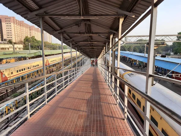 Bangalore Karnataka India Apr 2021 Primo Piano Della Stazione Ferroviaria — Foto Stock