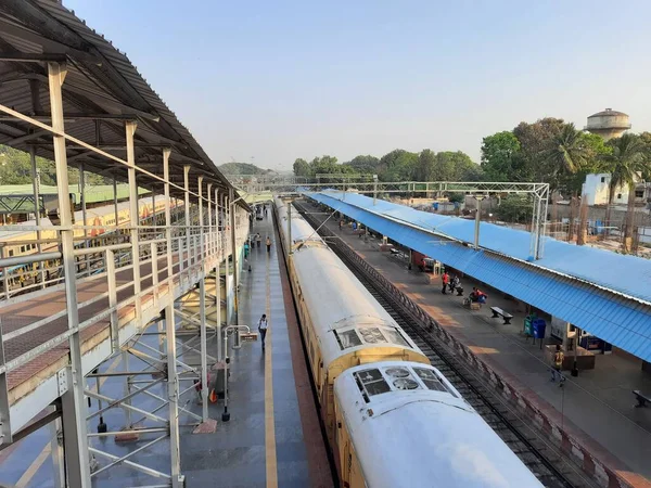 Bangalore Karnataka Índia Apr 2021 Perto Estação Ferroviária Yesvantpur Junction — Fotografia de Stock