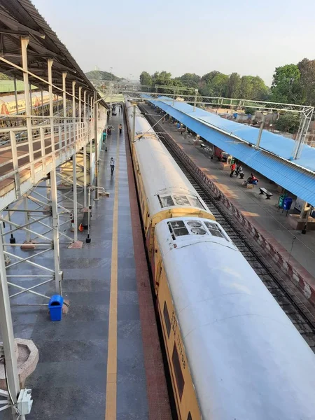Bangalore Karnataka Índia Apr 2021 Perto Estação Ferroviária Yesvantpur Junction — Fotografia de Stock