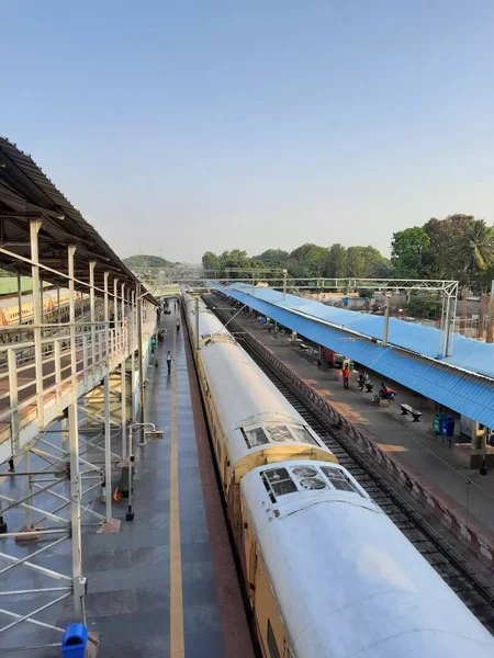 Bangalore Karnataka Índia Apr 2021 Perto Estação Ferroviária Yesvantpur Junction — Fotografia de Stock