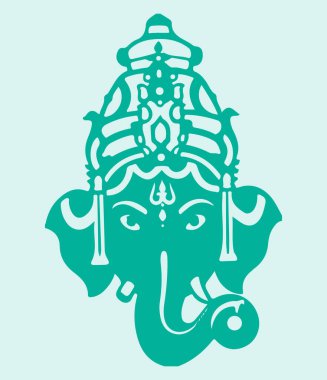 Lord Ganesha veya Vinayaka 'nın Çizimi veya Çizimi Düzenlenebilir Çizim