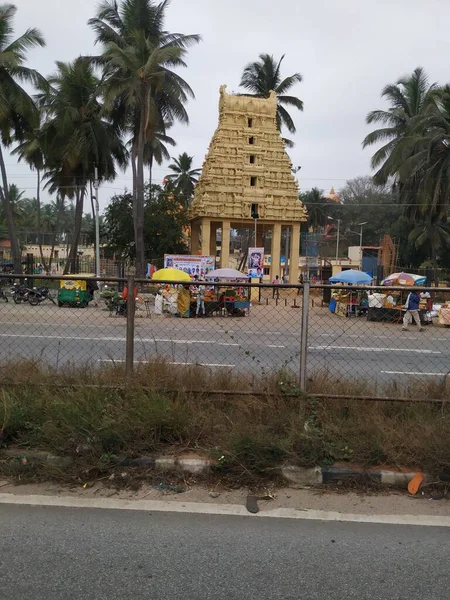 Channapatna Karnataka Indien Jan 2021 Außenansicht Des Sri Kengal Anjaneya — Stockfoto