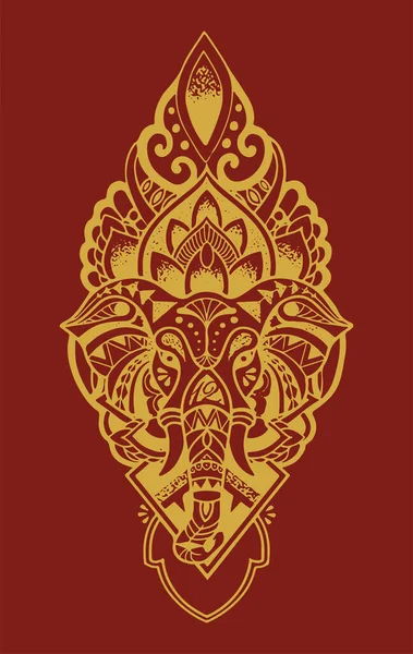 Desenho Esboço Lorde Ganesha Esboço Silhueta Ilustração Editável —  Vetores de Stock