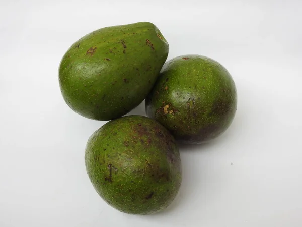 Primer Plano Una Sola Fruta Grupo Frutas Crudas Mantequilla Aguacate — Foto de Stock