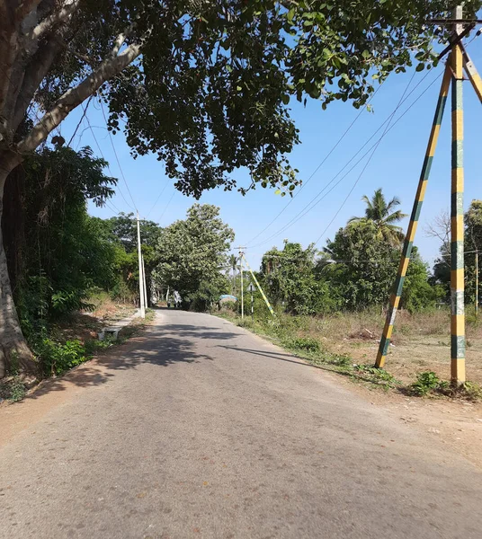 Bangalore Karnataka Indien Mai 2021 Nahaufnahme Schöner Straßen Des Ländlichen — Stockfoto