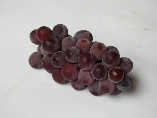 Detailní Záběr Krásné Tmavě Červené Černé Barvy Hroznové Ovoce Parta — Stock fotografie