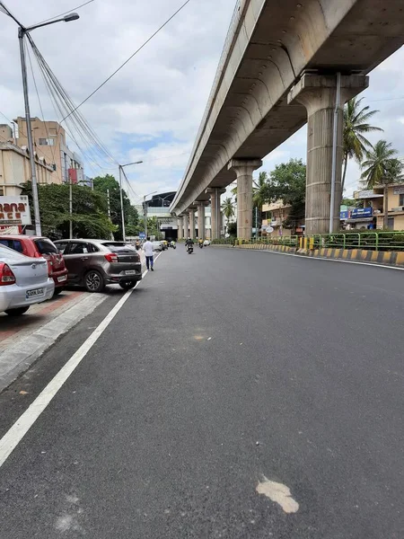 Bangalore Karnataka India Jun 2021 Closeup Empty Roads Due Covid — ストック写真