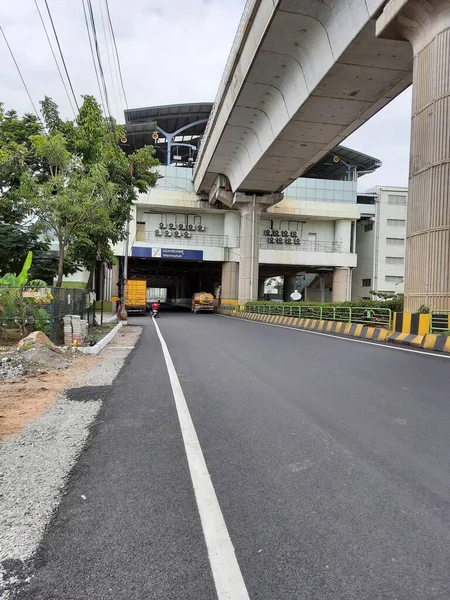 Bangalore Karnataka India Jun 2021 Closeup Empty Roads Due Covid — Photo