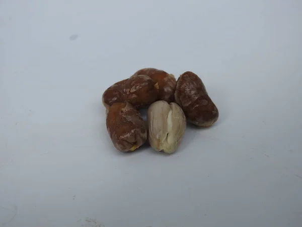Closeup Golden Yellow Color Young Raw Zehidi Dates Seeds Isolated — 스톡 사진