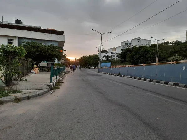 Bangalore Karnataka Indien Juni 2021 Nahaufnahme Eines Wunderschönen Sonnenuntergangs Mit — Stockfoto