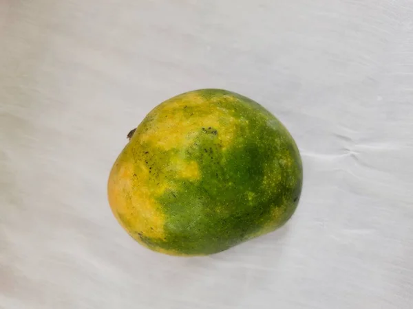 Closeup Beautiful Indian King Fruits Mango Bangapalli Isolated White Background — Stock Photo, Image