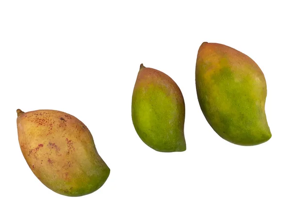 Närbild Färska Totapuri Eller Gini Moothi Mango Frukt Isolerad Vit — Stockfoto