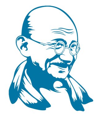 Hindistan 'ın Babası' nın ya da Mahatma Gandhiji 'nin Babası' nın çizimi ya da çizimi.