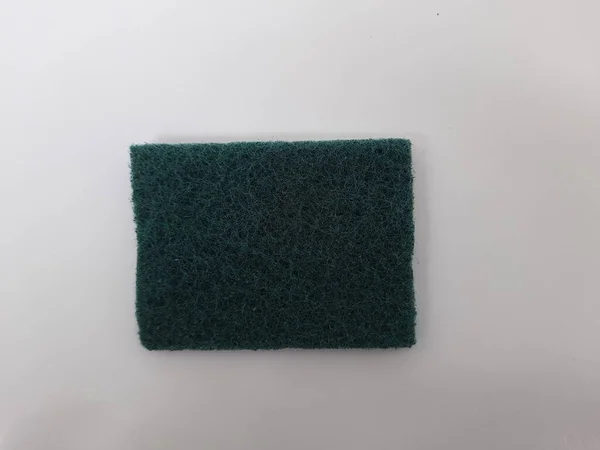 Κοντινό Πλάνο Του Πράσινου Ορθογωνίου Σχήματος Polyester Scrub Pad Utenoles — Φωτογραφία Αρχείου