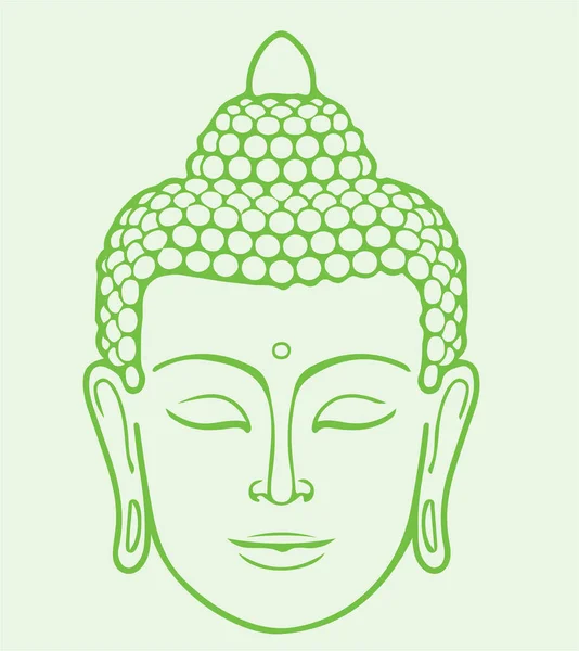 Desenho Paz Deus Lord Buddha Esboço Silhueta Ilustração Editável —  Vetores de Stock