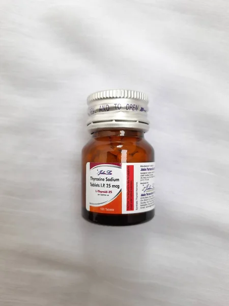 Bangalore Karnataka India Aug 2021 Pendekatan Thyroid Atau Thyroxoin Sodium — Stok Foto