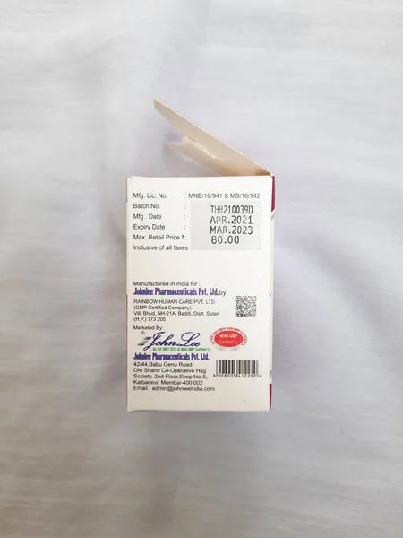 Bangalore Karnataka India Aug 2021 Closeup Thyroid Thyroxoin Sodium Mcg — Stock fotografie