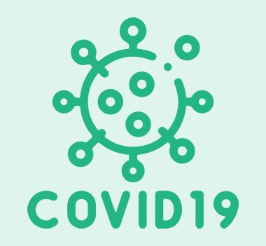 Corona Virüsü 'nün çizimi ya da çizimi ya da Covid 19 İşareti, Corona Virüsü' nün düzenlenebilir tasviri gibi sembol