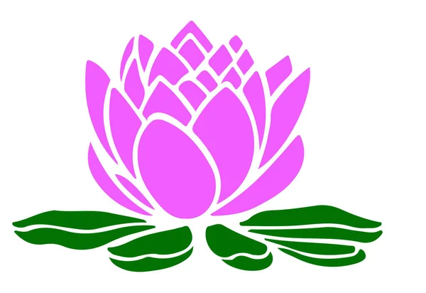 Disegno Schizzo Del Famoso Lotus Flower Outline Silhouette Illustrazione Modificabile — Vettoriale Stock