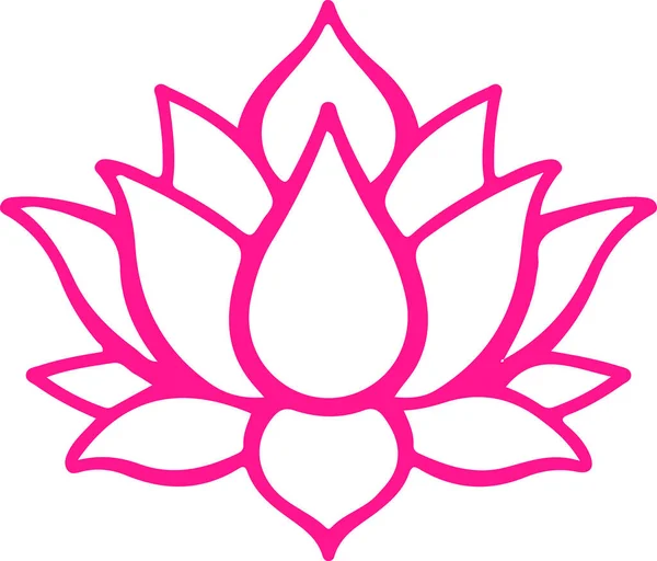 Disegno Schizzo Del Famoso Lotus Flower Outline Silhouette Illustrazione Modificabile — Vettoriale Stock