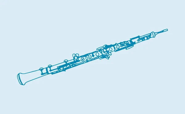 Rysunek Lub Szkic Indyjskich Tradycyjnych Instrumentów Muzycznych Shehnai Dol Tabla — Wektor stockowy