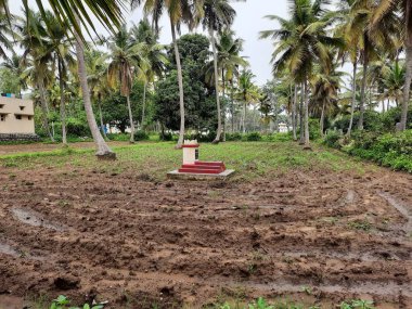 Geleneksel Hint mezarı ya da tarımsal alanda gömülü bir mezar..