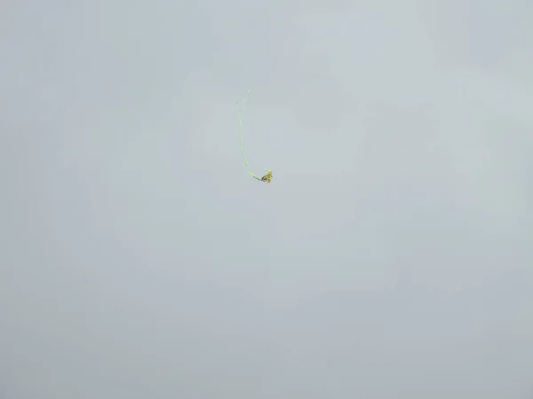 Closeup Colorful Kites Flying Wind Bangalore City Heaven Cloud Sky — Stock Photo, Image