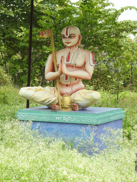 Channapatna Karnataka Indien Aug 2021 Großaufnahme Der Vaishnavaite Saint Bhagavad — Stockfoto