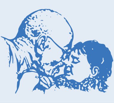 Hint Ulusunun ve Özgürlük Savaşçısı Mahatma Gandhi 'nin çizimi veya çizimi