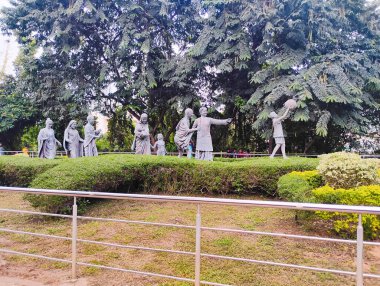 Bangalore, Karnataka, Hindistan-26 Ekim 2025: Japon temalı güzel zen parkı, Buddha Shanthi Kanive Nagarbhavi.