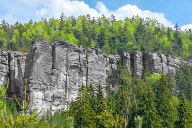 Adrspach-Teplice Ulusal Parkı 'ndaki Kayalar - Çek Cumhuriyeti