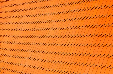 Kırmızı çatı dokusuna yakın çekim