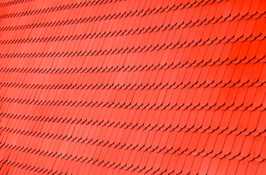 Kırmızı çatı dokusuna yakın çekim